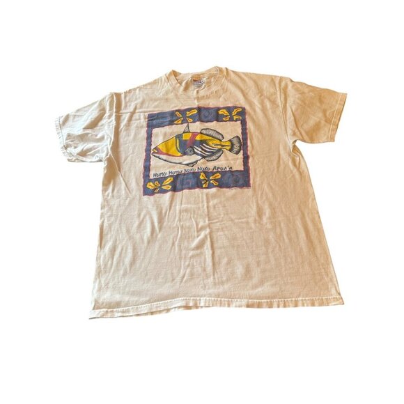Humu Humu Nuku Nuku Apua Ring of Fire Sportsman T Shirt Vintage 90s Size XL - Picture 1 of 5